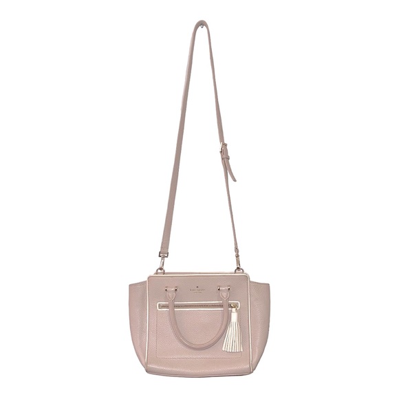 Kate Spade Blush Pink Pebbled Leather Tote Bag w Crossbody Strap - Picture 3 of 10